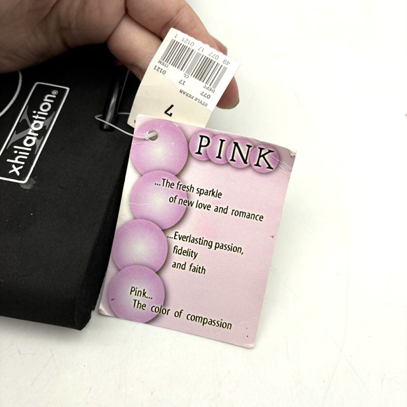 NWT Vintage 90s Y2K Xhilaration Platform Pink Pearl Strap Flip Flop Sandals 7 - Picture 11 of 16